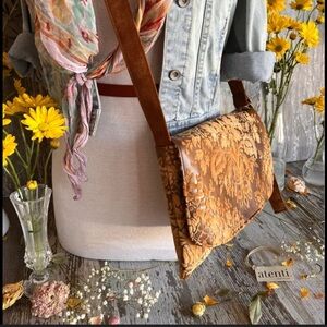 ATENTI Messenger Brown and Tan Women's Bag